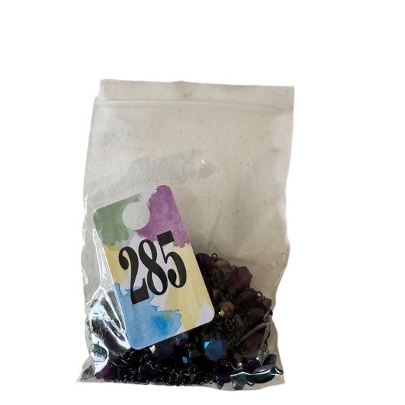 Elegant Multi-Layered Purple and Black Necklace - Picture 5 of 5